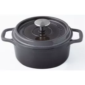 INVICTA Cocotte en fonte ronde 24 cm Taupe