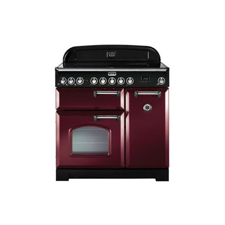 Cuisinière FALCON Classic Deluxe 90 vitrocéramique rouge/chromé CDL90ECCY/C-EU