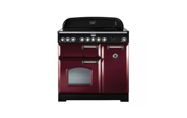 Cuisinière FALCON Classic Deluxe 90 vitrocéramique rouge/chromé CDL90ECCY/C-EU