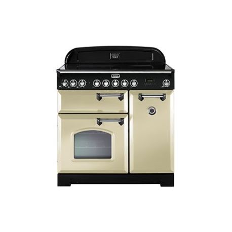 Cuisinière FALCON Classic Deluxe 90 vitrocéramique crème/chromé CDL90ECCR/C-EU