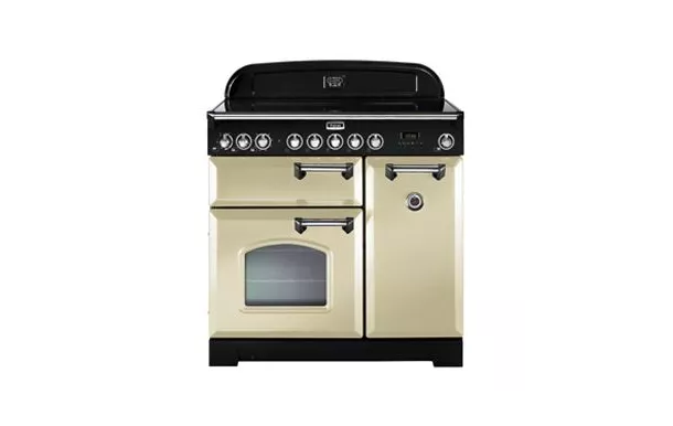 Cuisinière FALCON Classic Deluxe 90 vitrocéramique crème/chromé CDL90ECCR/C-EU