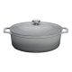 CHASSEUR Cocotte en fonte ovale 29 cm Gris Céleste - Sublime