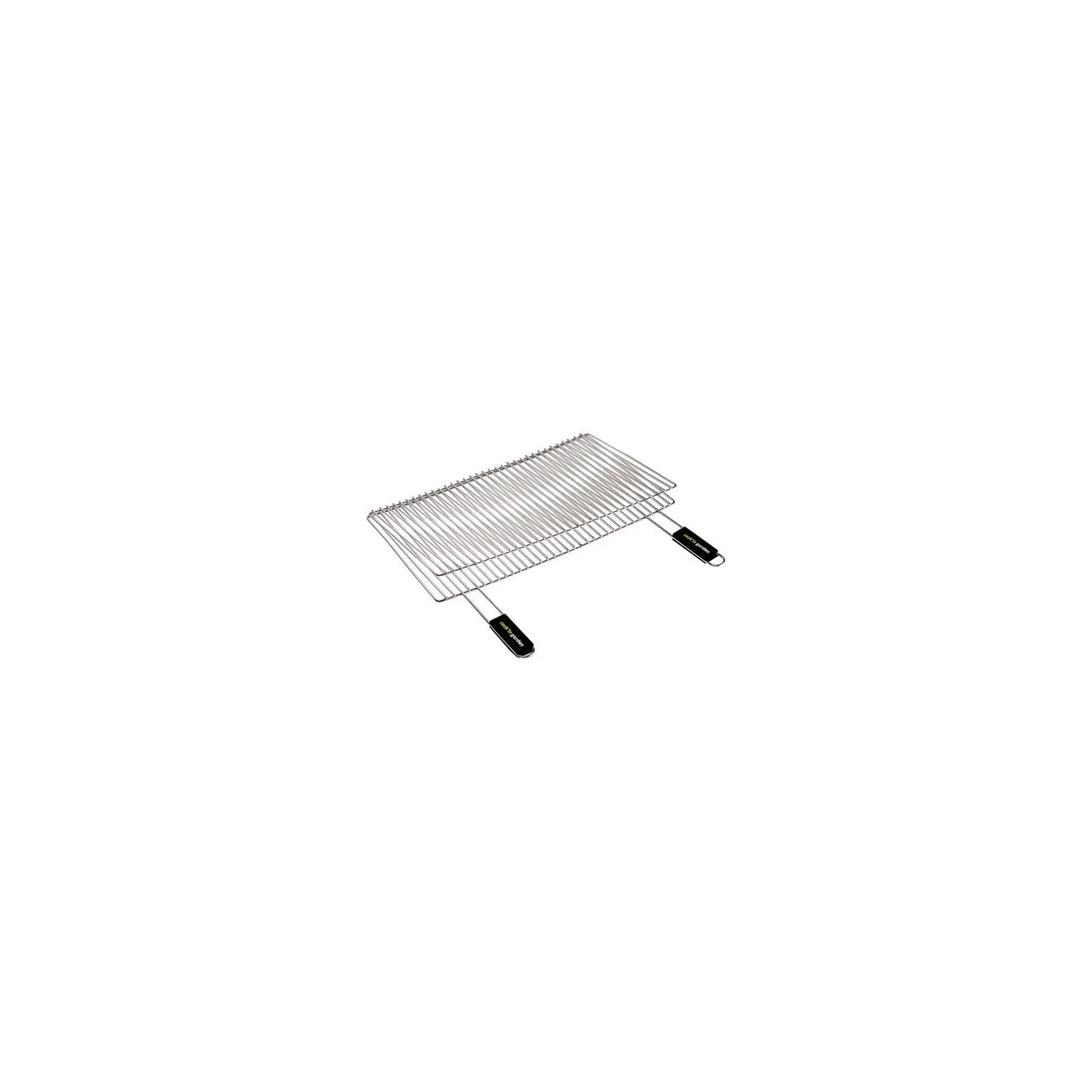 Grille Double Rectangulaire COOK'IN GARDEN 60x40 Cm – Acier Chromé, Manche Soft Touch