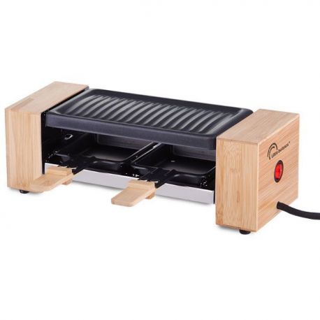 LITTLE BALANCE Raclette / Grill 2 personnes Bambou & Inox - 8387
