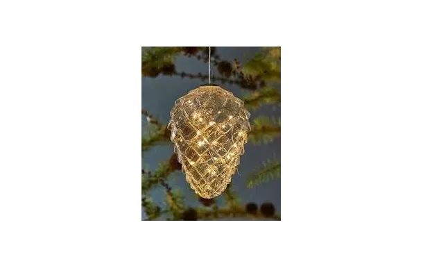 POMME DE PIN LED EN VERRE