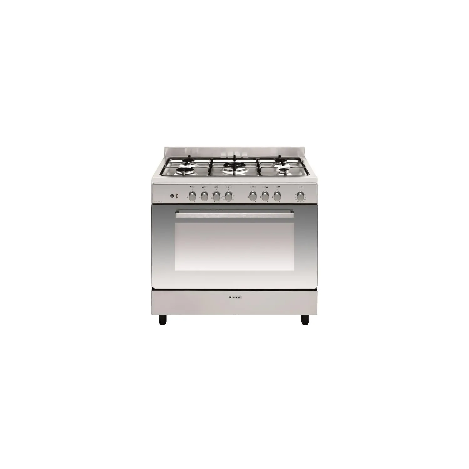 GLEM piano de cuisson mixte 90 cm inox GE960CBIX2