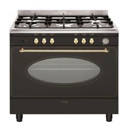 piano de cuisson gaz rustique 90 cm noir GLEM GU960CMR2