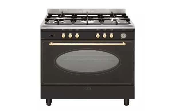 piano de cuisson gaz rustique 90 cm noir GLEM GU960CMR2