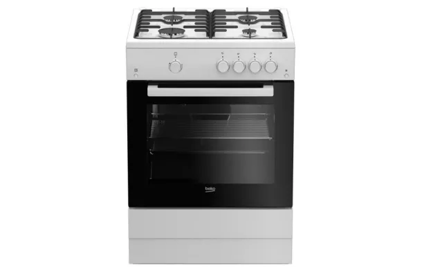 BEKO Cuisinière gaz 4 foyers 60 cm FSG62010FW