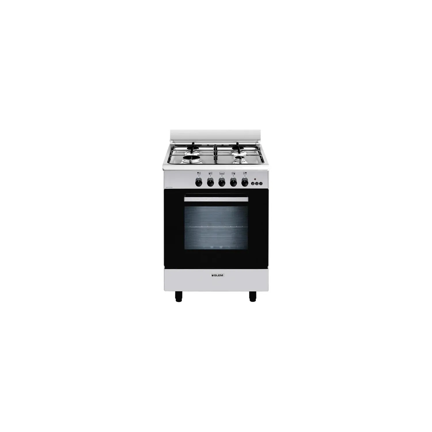 GLEM Cuisinière 4 feux gaz largeur 60 cm GA660CMIX