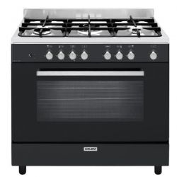 GLEM Piano de cuisson mixte 5 gaz four électrique GE960CVBK2 