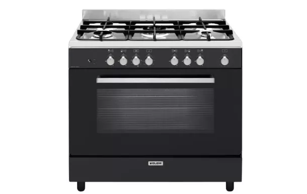 GLEM Piano de cuisson mixte 5 gaz four électrique GE960CVBK2 
