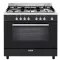 GLEM Piano de cuisson mixte 5 gaz four électrique GE960CVBK2 