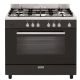 GLEM piano de cuisson 90 cm gaz noir GE960CMBK2