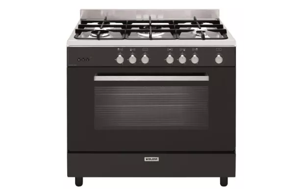 GLEM piano de cuisson 90 cm gaz noir GE960CMBK2