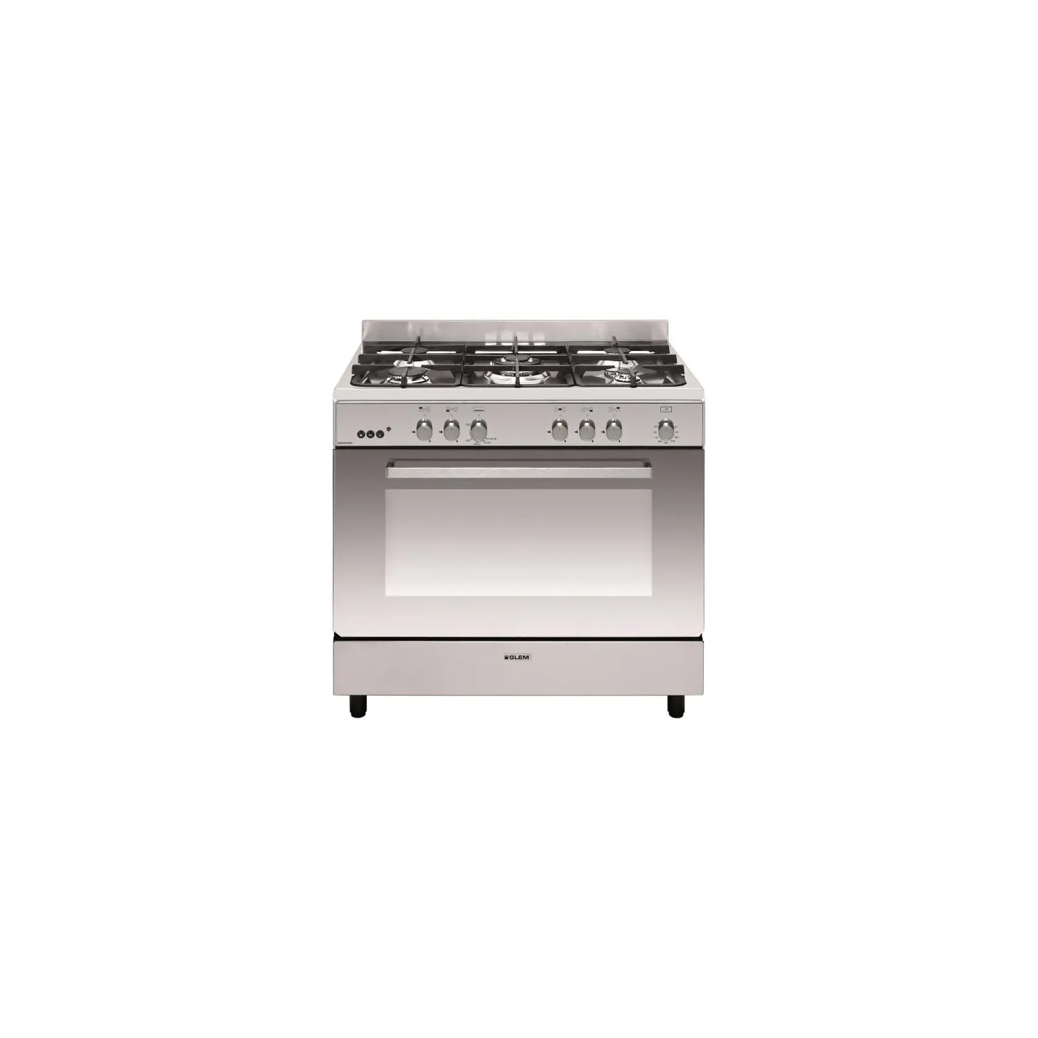 GLEM piano de cuisson gaz 90 cm inox GE960CMIX2