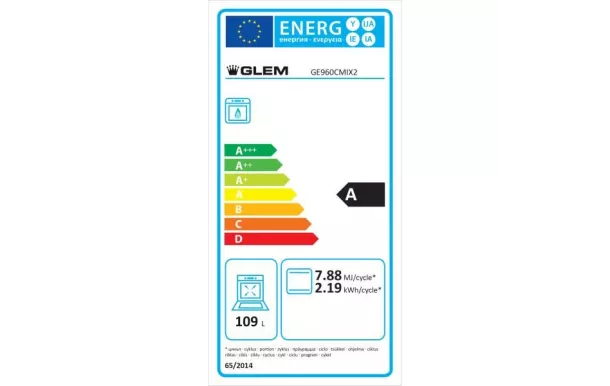 GLEM piano de cuisson gaz 90 cm inox GE960CMIX2