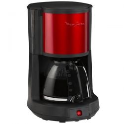 MOULINEX Cafetière filtre 10/15 tasses Noire & Rouge - Subito Select - FG370D11 