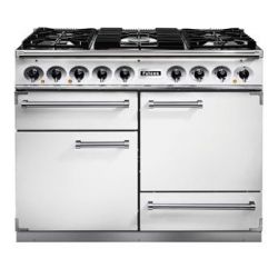 Cuisinière FALCON Semi Pro DELUXE 1092 Mixte 110 Blanc/Nickel Brossé - F1092DXDFWH/NM-EU