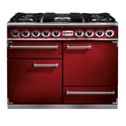 Cuisinière FALCON Semi Pro DELUXE 1092 Mixte 110 Rouge cerise/Nickel brossé - F1092DXDFRD/NM-EU