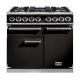 Cuisinière FALCON Semi Pro DELUXE 1000 Mixte Noir/ Chrome - F1000DXDFBL/CM-EU