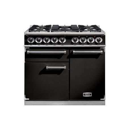 Cuisinière FALCON Semi Pro DELUXE 1000 Mixte Noir/ Chrome - F1000DXDFBL/CM-EU