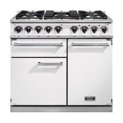 Cuisinière FALCON Semi Pro DELUXE 1000 Mixte Blanc/Nickel brossé - F1000DXDFWH/NM-EU