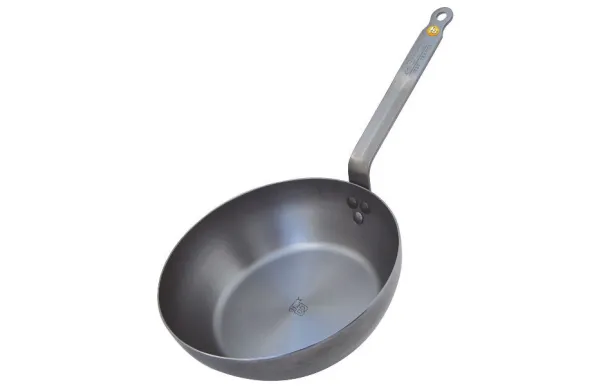  DE BUYER Poêle paysanne 24 cm mineral b element crepieres sauteuses poeles inox revetue tefal pas cher