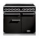 Cuisinière FALCON Semi Pro DELUXE 1000 Induction Noir/Chrome - F1000DXEIBL/C-EU