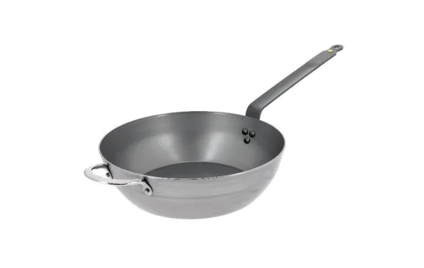  DE BUYER Poêle paysanne 32 cm mineral b element crepieres sauteuses poeles inox revetue tefal pas cher