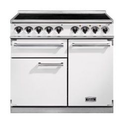 Cuisinière FALCON Semi Pro DELUXE 1000 Induction Blanc/Nickel brossé - F1000DXEIWH/N-EU