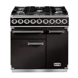 Cuisinière FALCON Semi Pro DELUXE 900 Mixte Noir/Chrome -F900DXDFBL/CM-EU