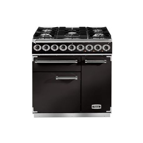 Cuisinière FALCON Semi Pro DELUXE 900 Mixte Noir/Chrome -F900DXDFBL/CM-EU