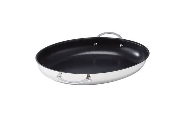 crepieres sauteuses poeles inox revetue tefal BEKA LINE Poêle à poisson ovale 37.5 cm 