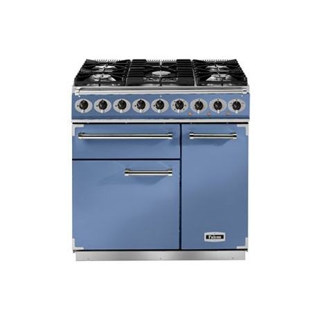 Cuisinière FALCON Semi Pro DELUXE 900 Mixte Bleu de chine/Nickel Brossé - F900DXDFCA/NM-EU