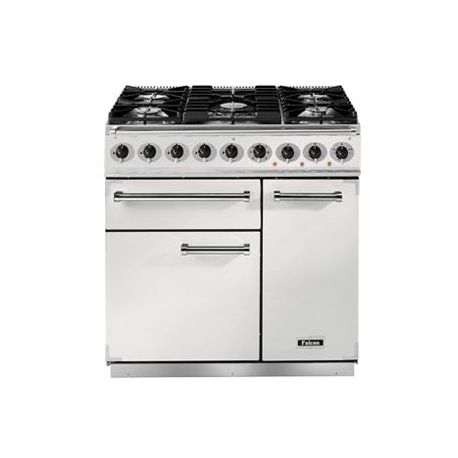 Cuisinière FALCON Semi Pro DELUXE 900 Mixte Blanc/Nickel Brossé - F900DXDFWH/NM-EU