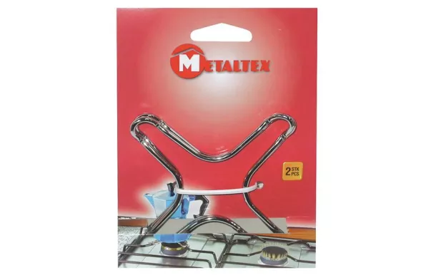 METALTEX Lot de 2 supports bain marie chromés