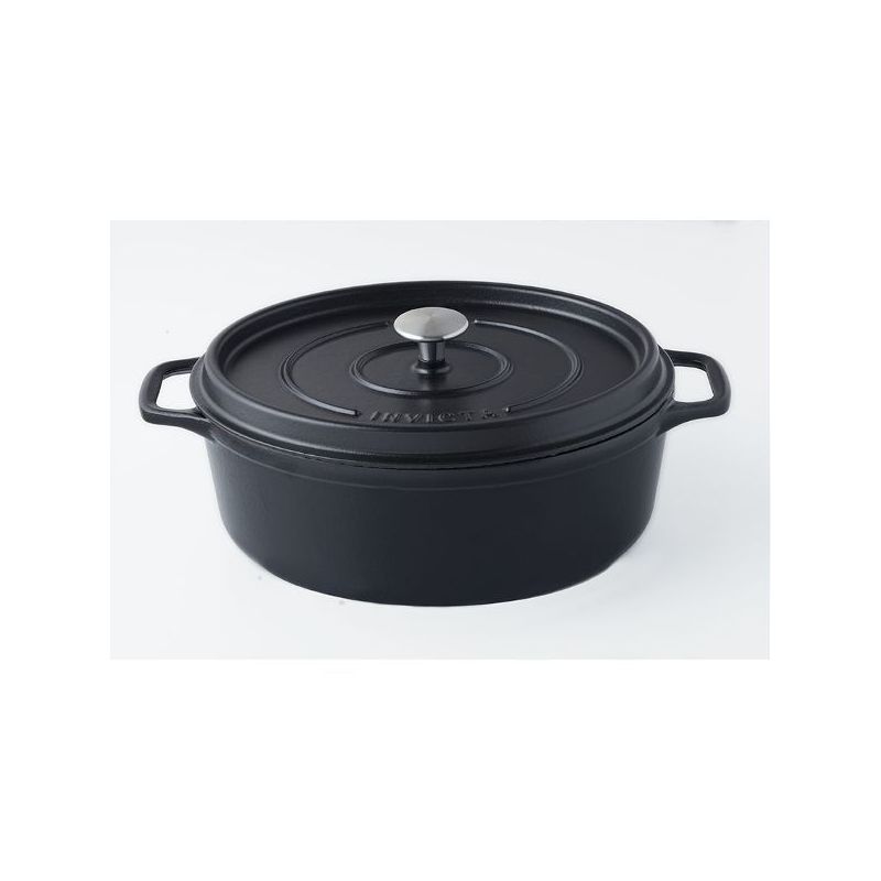 INVICTA Cocotte en fonte ovale 35 cm Noire