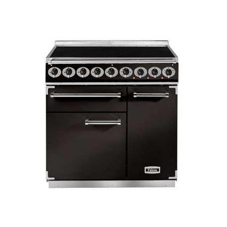 Cuisinière FALCON Semi Pro DELUXE 900 Induction Noir/Chrome -F900DXEIBL/C-EU