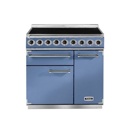 Cuisinière FALCON Semi Pro DELUXE 900 Induction Bleu de chine/Nickel brossé - F900DXEICA/N-EU