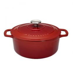 CHASSEUR Cocotte en fonte ronde 24 cm Rubis - Sublime