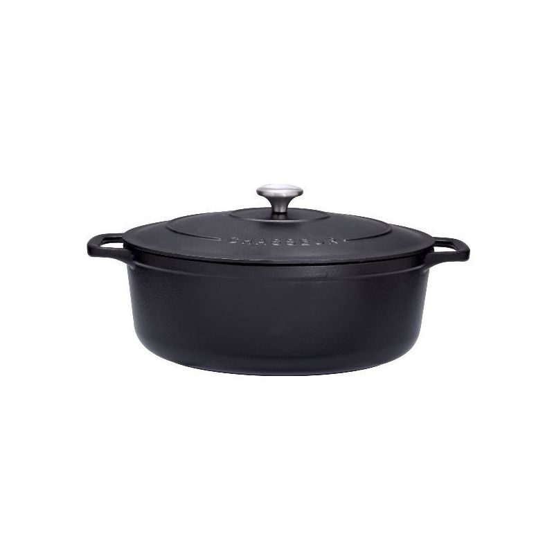 CHASSEUR Cocotte en fonte ovale 33 cm Noire - Sublime