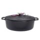 CHASSEUR Cocotte en fonte ovale 27 cm Noire - Sublime