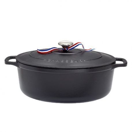 CHASSEUR Cocotte en fonte ovale 27 cm Noire - Sublime