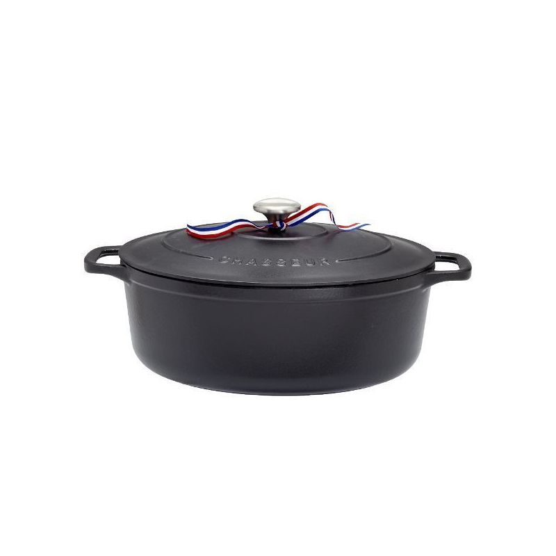 CHASSEUR Cocotte en fonte ovale 27 cm Noire - Sublime