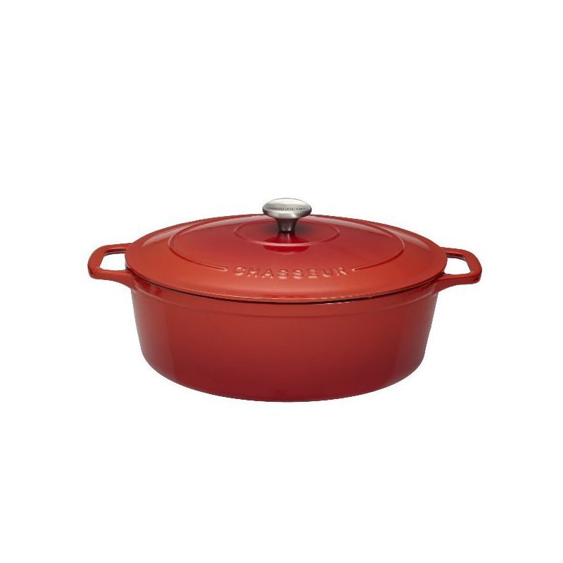 CHASSEUR Cocotte en fonte ovale 27 cm Rubis - Sublime