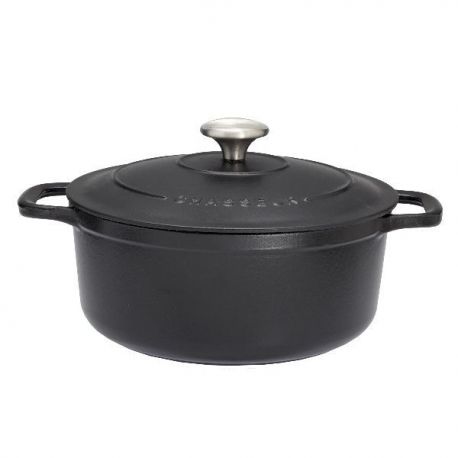 CHASSEUR Cocotte en fonte ronde 32 cm Noire - Sublime