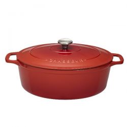 CHASSEUR Cocotte en fonte ovale 33 cm Rubis - Sublime