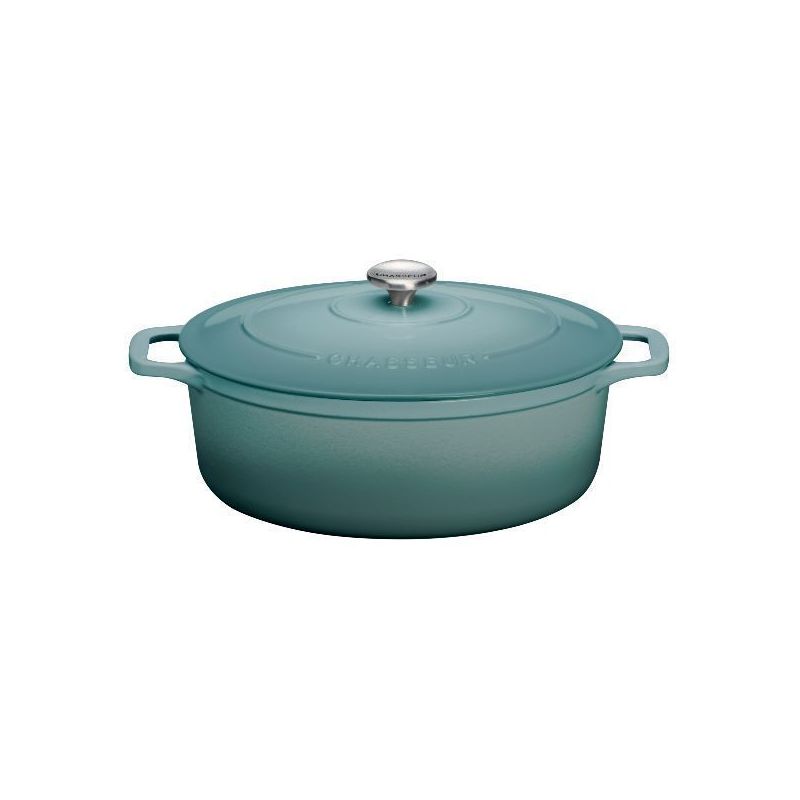 CHASSEUR Cocotte en fonte ovale 33 cm Quartz - Sublime