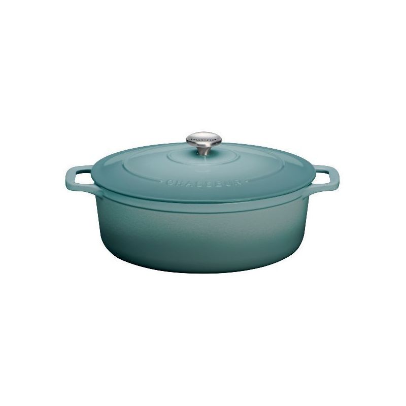 CHASSEUR Cocotte en fonte ovale 29 cm Quartz - Sublime